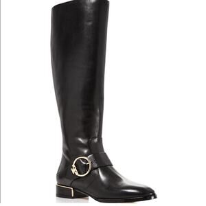 Authentic Womens Sofia Tory Burch Black Leather Knee Riding Boots-9